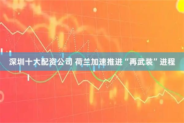 深圳十大配资公司 荷兰加速推进“再武装”进程